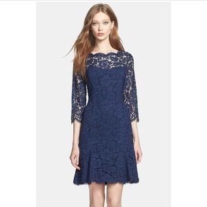 Eliza J petite lace dress zip back